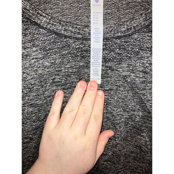 NWT Crazy yoga heather grey athletic long sleeve top size medium - Picture 4 of 5